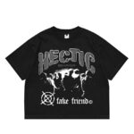 T-shirt Boxy - Fakefriend - Kaos Hitam - Hectic