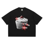 Hectic - T-Shirt Kaos Katun Boxy Fit - Hitam - Aftertaste