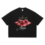 Hectic - T-shirt kaos katun Boxy fit - Hitam - Cerry Kiss