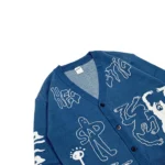 Hectic - Cardigan Blue Knitwear Unisex Oversize - Gambar 2