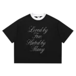 Hectic - T-shirt kaos katun Boxy fit - Hitam - Series - Loved - Gambar 3