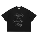 Hectic - T-shirt kaos katun Boxy fit - Hitam - Series - Loved