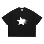 Hectic - T-shirt kaos katun Boxy fit - Hitam - My Star