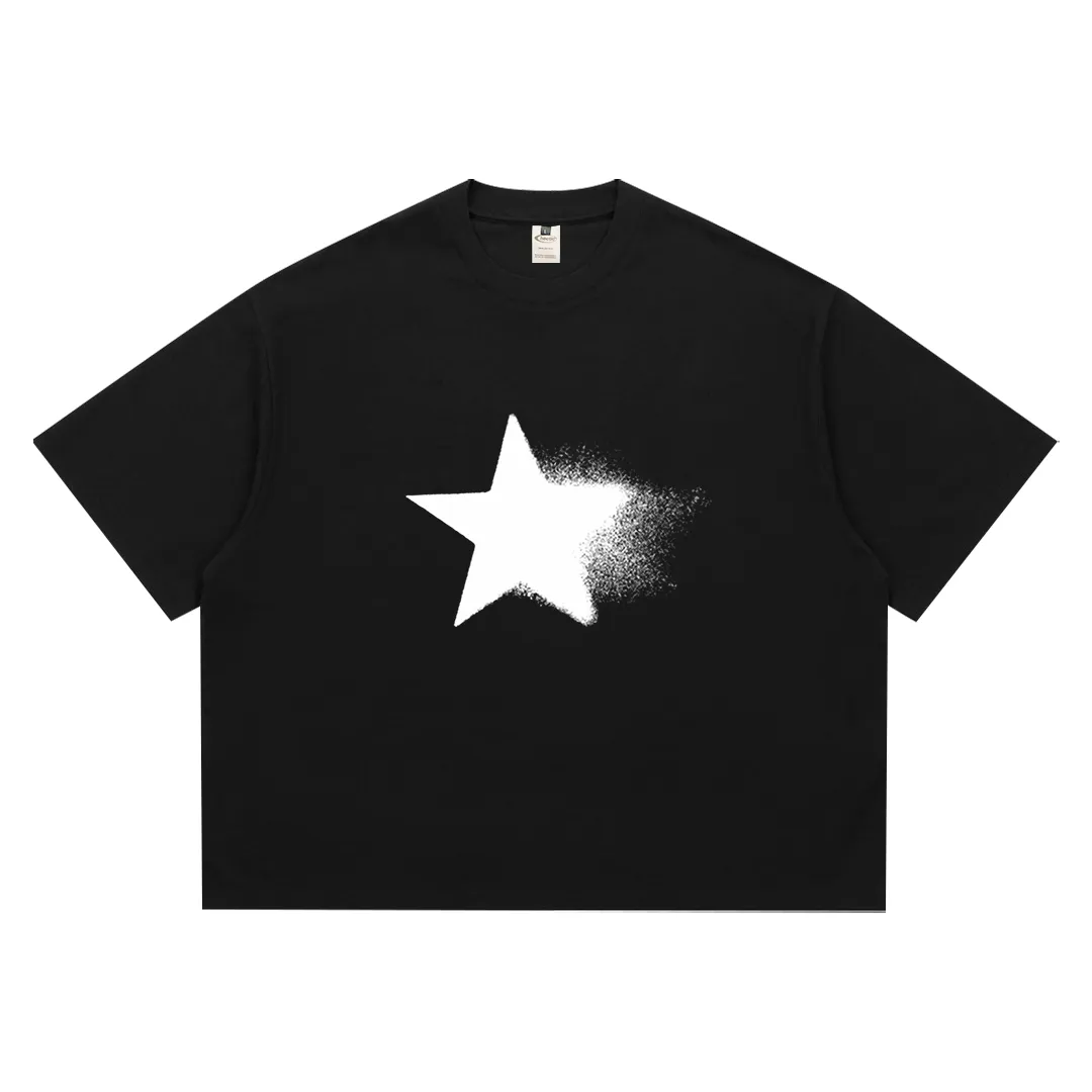 STAR D_11zon Hectic - T-shirt kaos katun Boxy fit - Hitam - My Star - Gambar 1